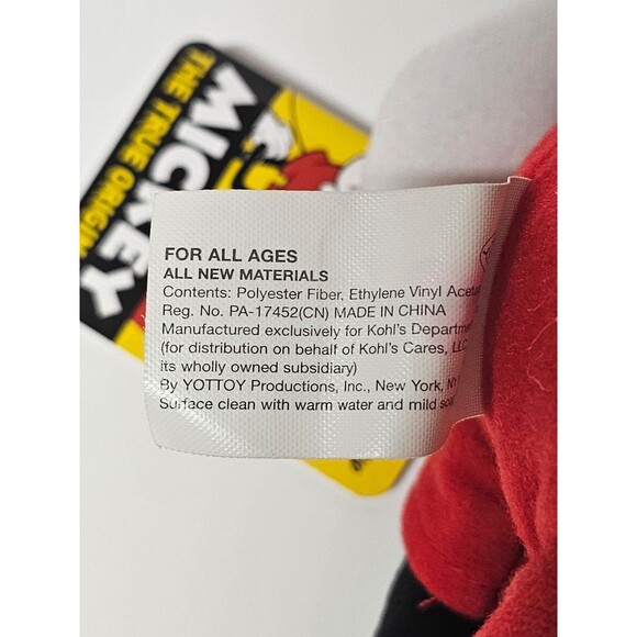 Disney Mickey Mouse Khols Cares 90 Years of Mickey Plush - Picture 6 of 9